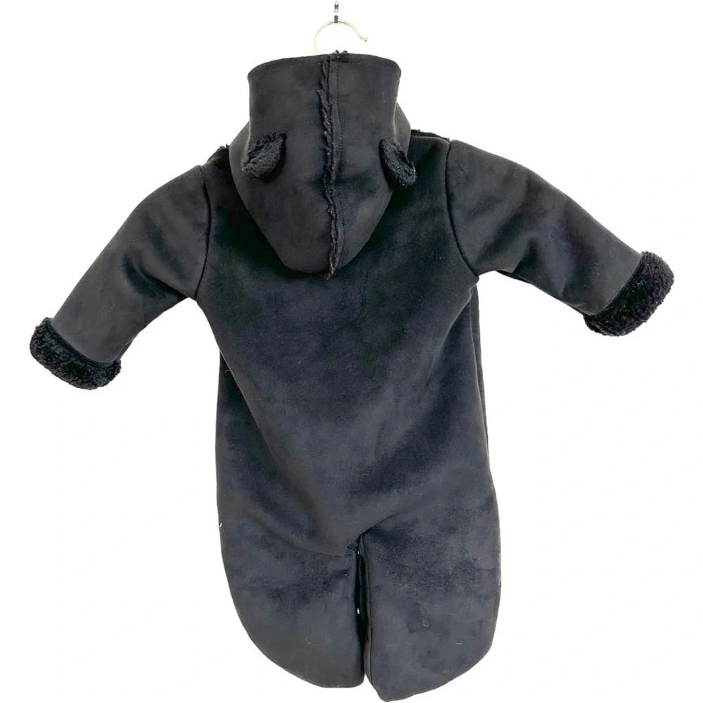 Baby Gap Faux Suede Fleece Lined Bunting Full Zip & Snap Legs Size 6-12 Months